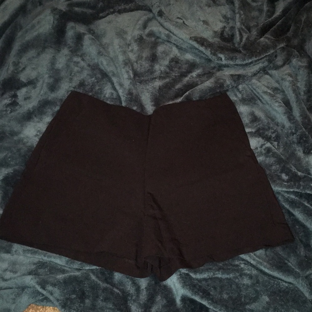 Black, high waisted shorts